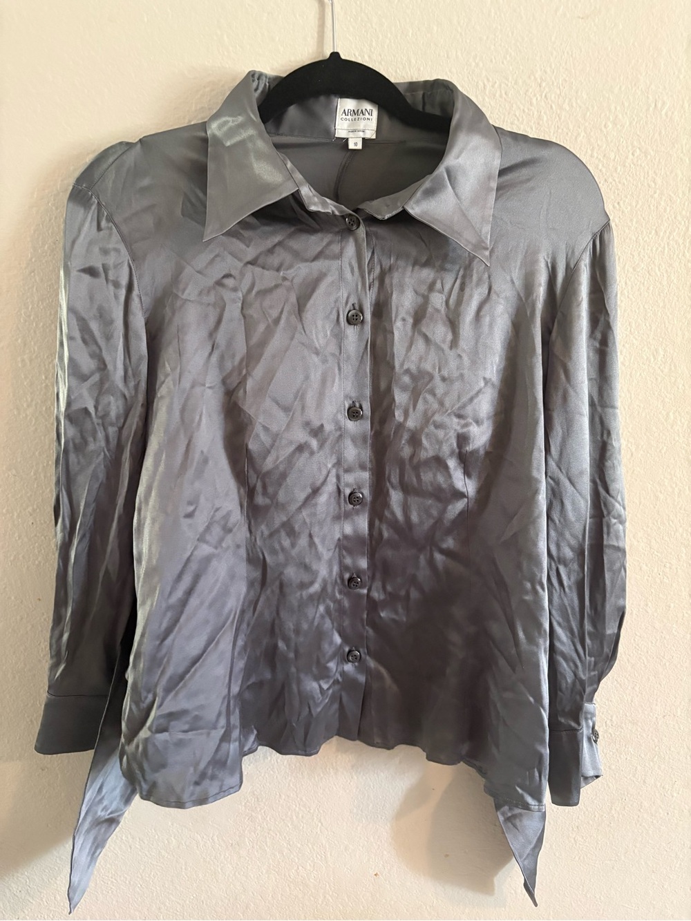 Armani Collezioni Silky Button-Down  Blouse